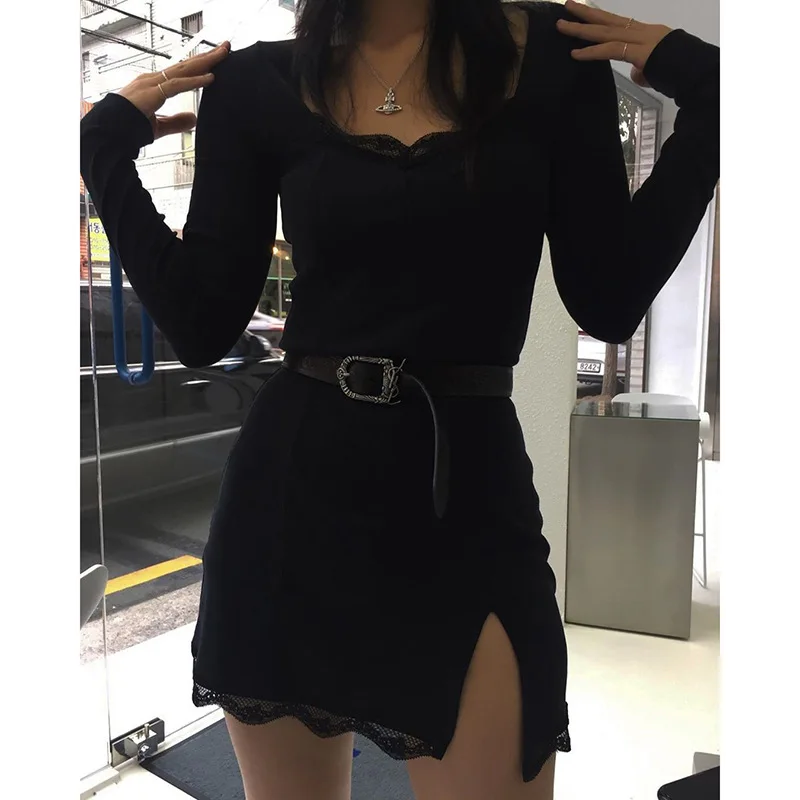 Women's Summer Dress Women's 2021 New Sexy Long Sleeve Lace Split Black and White Solid High Waist Tight Buttock Skirt
Women's Summer Dress Women's 2021 New Sexy Long Sleeve Lace Split Black and White Solid High Waist Tight Buttock Skirt