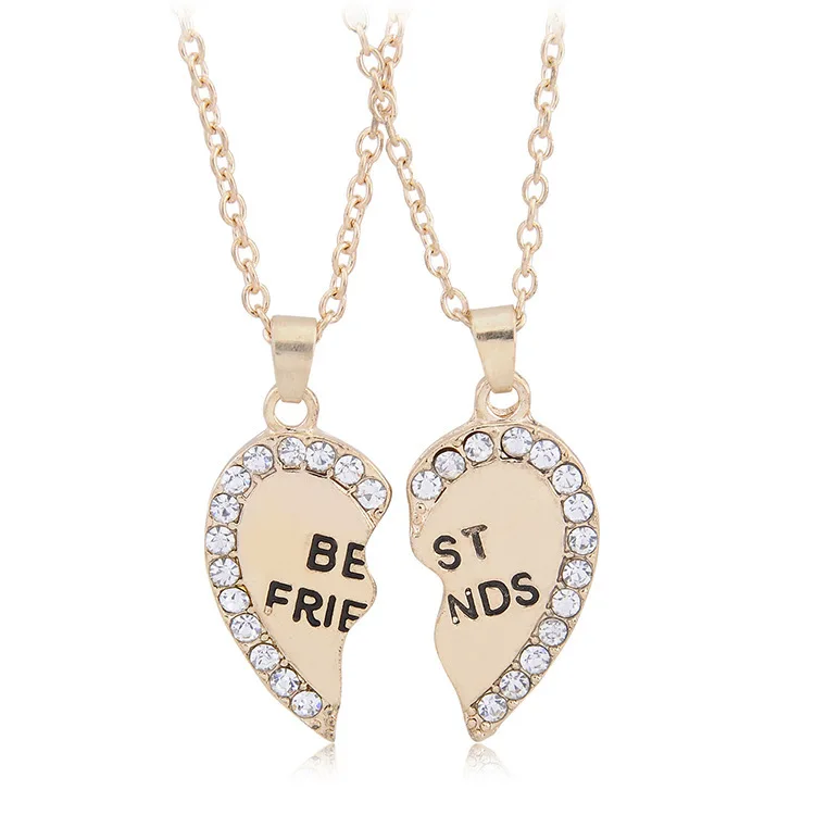 Ожерелье best friend BFF Friend 2 шт./компл. пазл в форме сердца ручная печать ювелирные