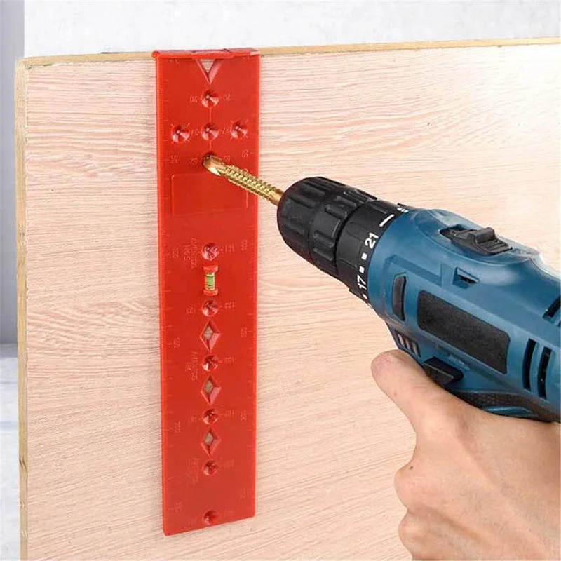Handle Woodworking Drill Punch Locator Jig Drills Ruler Plastic Bubble Level Locator Hole Punch Tool for Woodworking Guide
Handle Woodworking Drill Punch Locator Jig Drills Ruler Plastic Bubble Level Locator Hole Punch Tool for Woodworking Guide