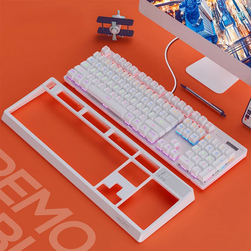 Механическая клавиатура RGB с зеленым переключателем, игровая клавиатура светодиодный светодиодной подсветкой, со съемной панелью, Проводн...
Механическая клавиатура RGB с зеленым переключателем, игровая клавиатура светодиодный светодиодной подсветкой, со съемной панелью, Проводн...