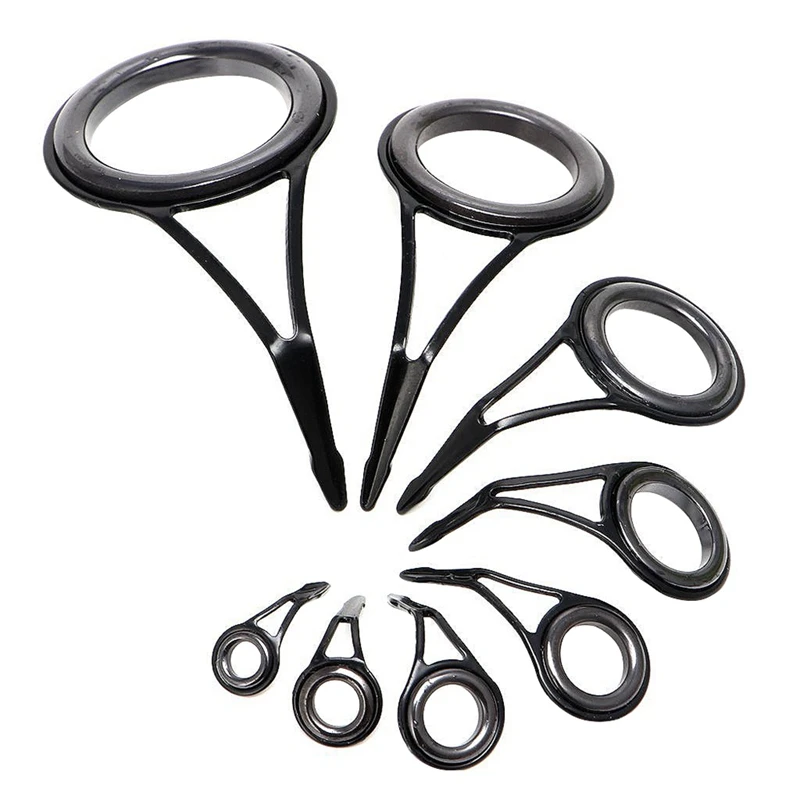 8 Pcs/Set Fishing Rod Guides Tip Fish 5-18Mm Dia Pole Repair Kit Line Rings Eyes Set Frame | Спорт и развлечения