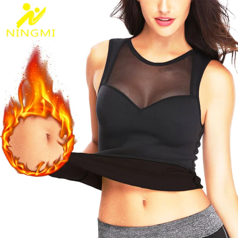 NINGMI Sport Top Women Neoprene Sauna Vest Home Fitness Shirt Weight Loss Waist Trainer Slimming Body Shaper Sexy Mesh Shapewear
NINGMI Sport Top Women Neoprene Sauna Vest Home Fitness Shirt Weight Loss Waist Trainer Slimming Body Shaper Sexy Mesh Shapewear