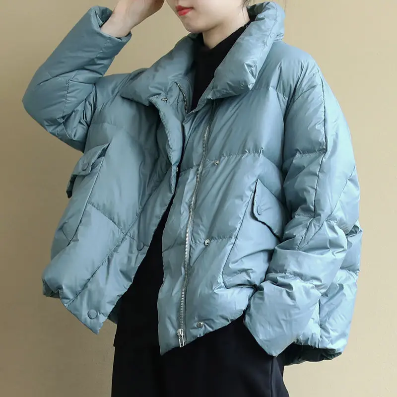 2021 Women Winter New Literary Loose Light Thin Down Jackets Female Solid Color Warm Coats Ladies White Duck Down Outwear T842
2021 Women Winter New Literary Loose Light Thin Down Jackets Female Solid Color Warm Coats Ladies White Duck Down Outwear T842