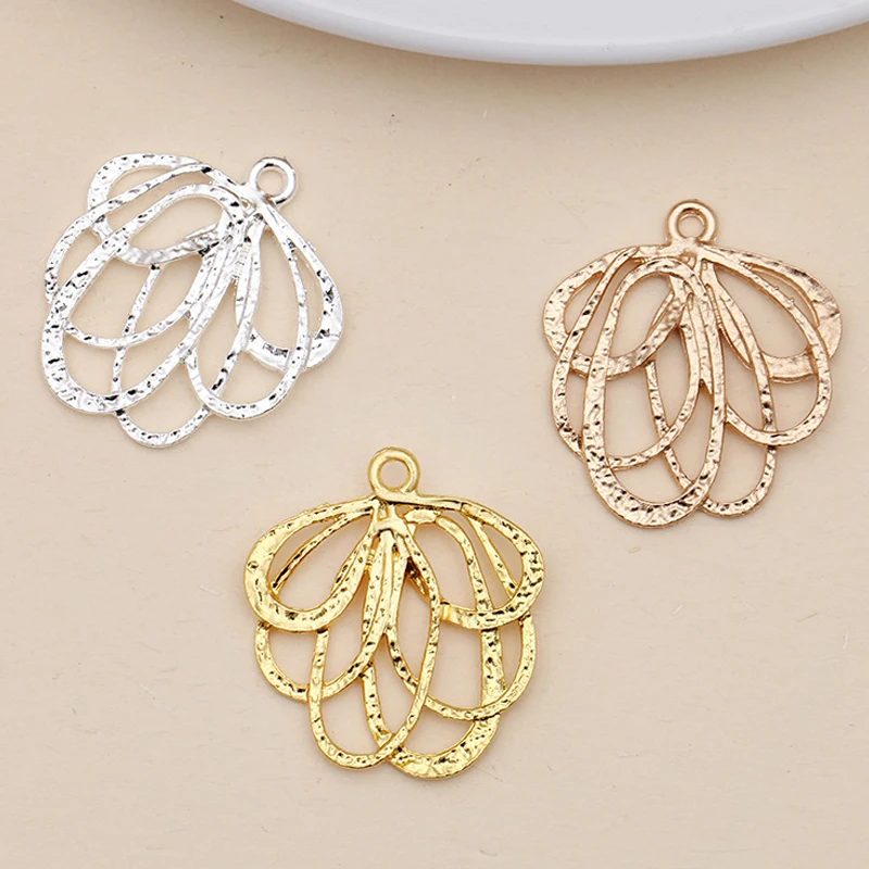 20pcs 24X26mm Gold Plated Flowers Charms Pendants Filigree Connectors Charms Material DIY Jewelry Making Findings Components
20pcs 24X26mm Gold Plated Flowers Charms Pendants Filigree Connectors Charms Material DIY Jewelry Making Findings Components