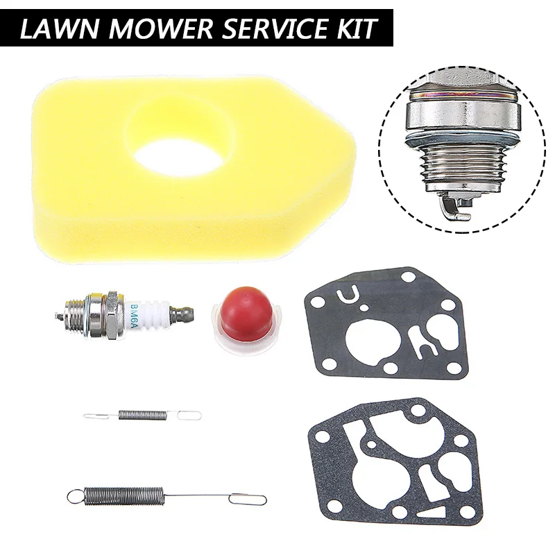 1 сервисный набор газонокосилки сервисный комплект Инструменты Аксессуары для замены воздушного фильтра и свечей зажигания запчасти 
1 сервисный набор газонокосилки сервисный комплект Инструменты Аксессуары для замены воздушного фильтра и свечей зажигания запчасти