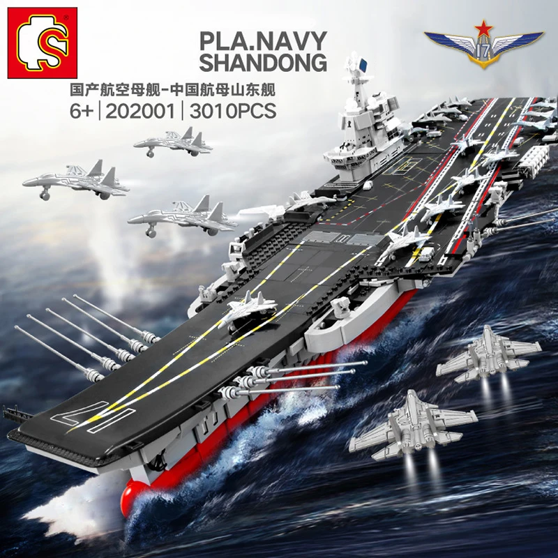 SEMBO Military Block Sets Warship Cruiser With LED Building Blocks MOC ShanDong Aircraft Ship Battleship Weapon Toys Kids Gifts
SEMBO Military Block Sets Warship Cruiser With LED Building Blocks MOC ShanDong Aircraft Ship Battleship Weapon Toys Kids Gifts