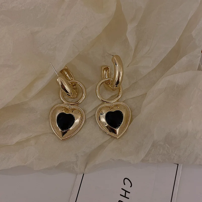 LOVOACC Punk Hip Hop Gold Color Love Heart Earrings for Women Round Circle Geometric Layered Heart Long Dangle Earrings Brincos
LOVOACC Punk Hip Hop Gold Color Love Heart Earrings for Women Round Circle Geometric Layered Heart Long Dangle Earrings Brincos