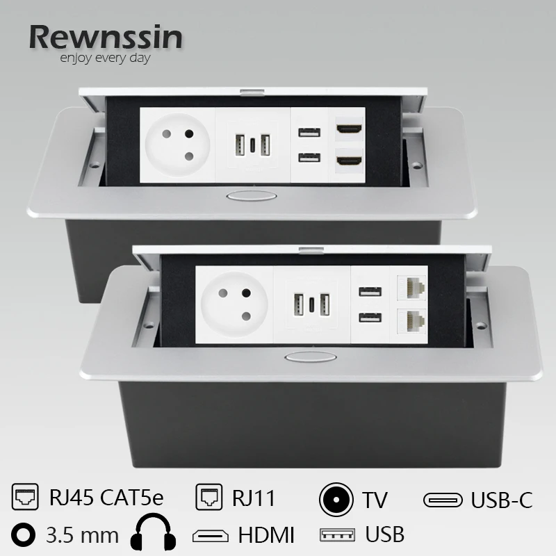 Комбинированная розетка для гарнитуры Rewnssin Israel Type-C USB RJ45, материал из алюминиевого сплава, настольная розетка 250 В, 16 А, розетка для электриче...
Комбинированная розетка для гарнитуры Rewnssin Israel Type-C USB RJ45, материал из алюминиевого сплава, настольная розетка 250 В, 16 А, розетка для электриче...