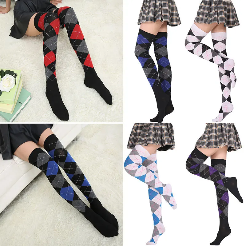 Winter Keep Warm Stockings Long Socks Over The Knee Elasticity Socks Diamond Check Hosiery Breathable Girls Foot Stockings
Winter Keep Warm Stockings Long Socks Over The Knee Elasticity Socks Diamond Check Hosiery Breathable Girls Foot Stockings
