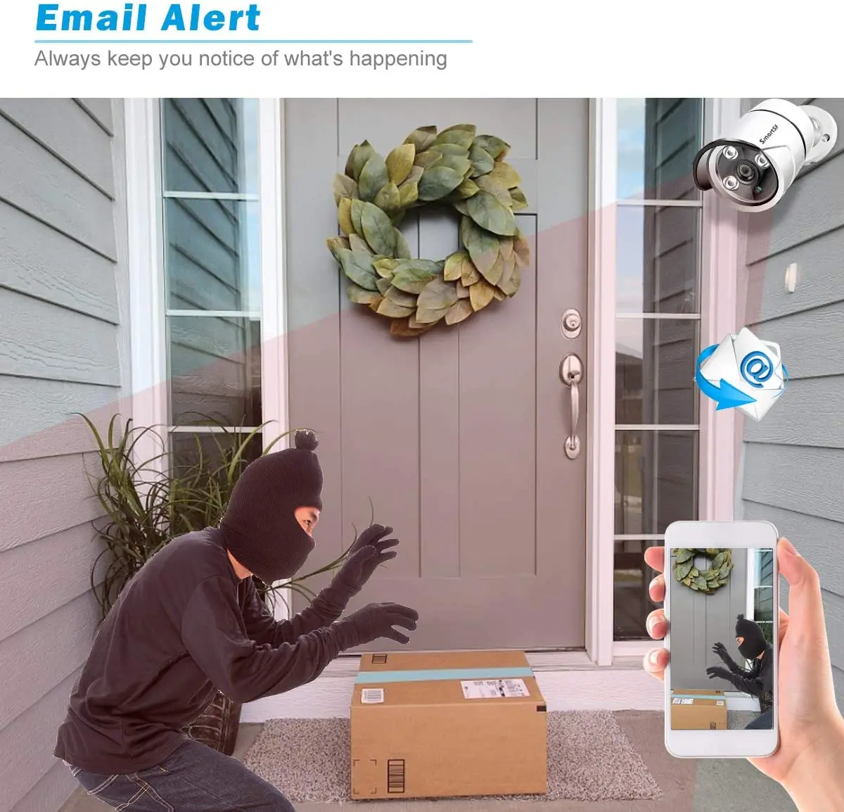 SmartSF 5MP Wired NVR POE Security Camera System 5MP IP66 Outdoor IR-CUT CCTV Canera Video Surveillance Video Recorder Kit
SmartSF 5MP Wired NVR POE Security Camera System 5MP IP66 Outdoor IR-CUT CCTV Canera Video Surveillance Video Recorder Kit