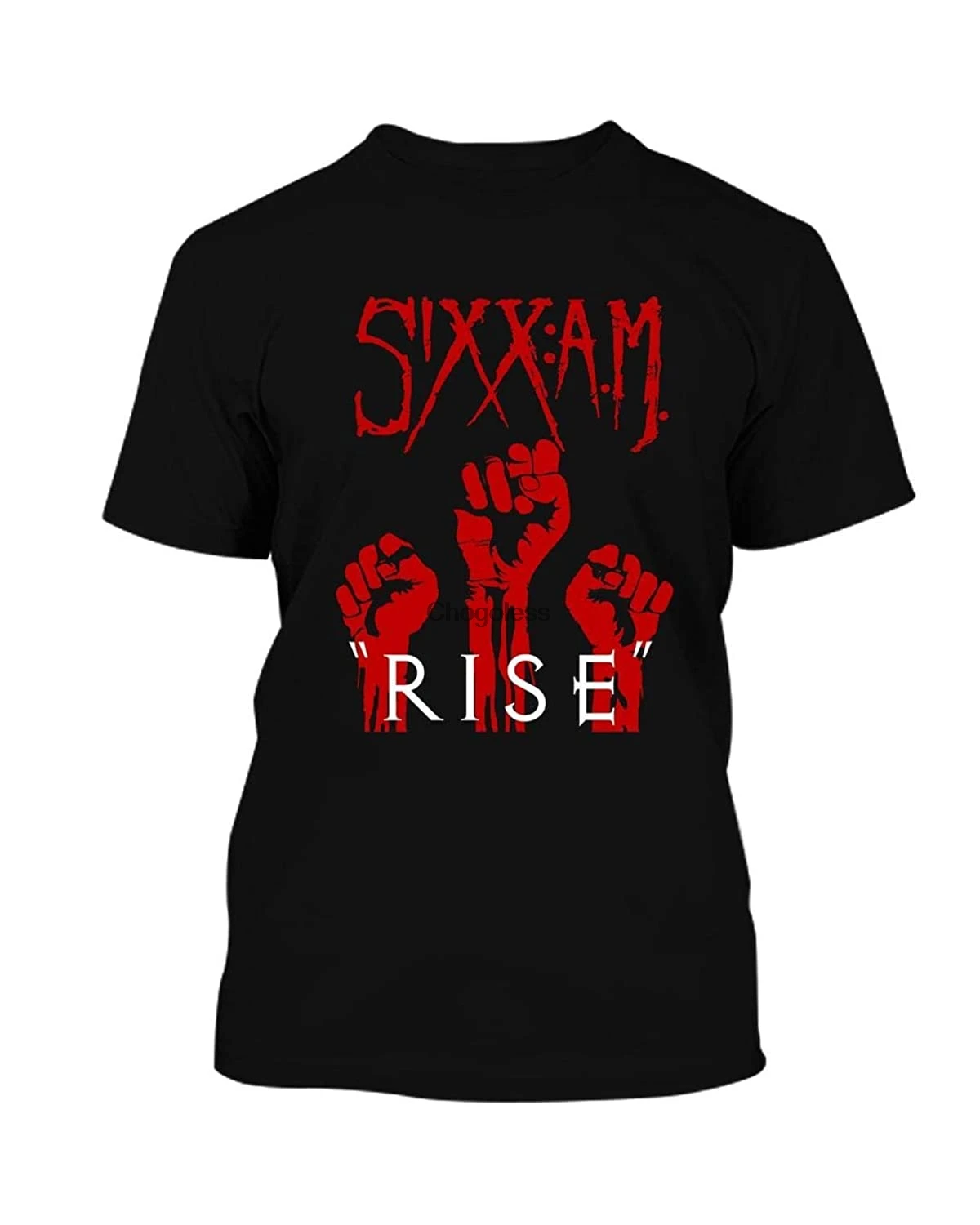 Черная футболка Sixx AM Tour 2019 Cancan 68 с капюшоном (1)|Мужские футболки| |