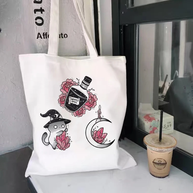 Fashion Female Canvas Tote Bags Cartoon Skull Cat Printing Reusable Ladies Shopping Bag large capacity Women canvas shoulder bag
Fashion Female Canvas Tote Bags Cartoon Skull Cat Printing Reusable Ladies Shopping Bag large capacity Women canvas shoulder bag