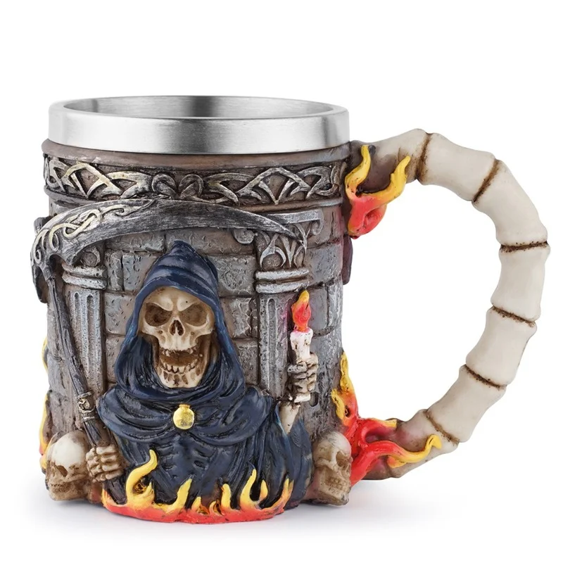Personalized Skull Mug Cup Home Coffee Stainless Steel Wine Glass Resin Gift Skull Death Wine Glass Bar Decoration Cup
Personalized Skull Mug Cup Home Coffee Stainless Steel Wine Glass Resin Gift Skull Death Wine Glass Bar Decoration Cup
