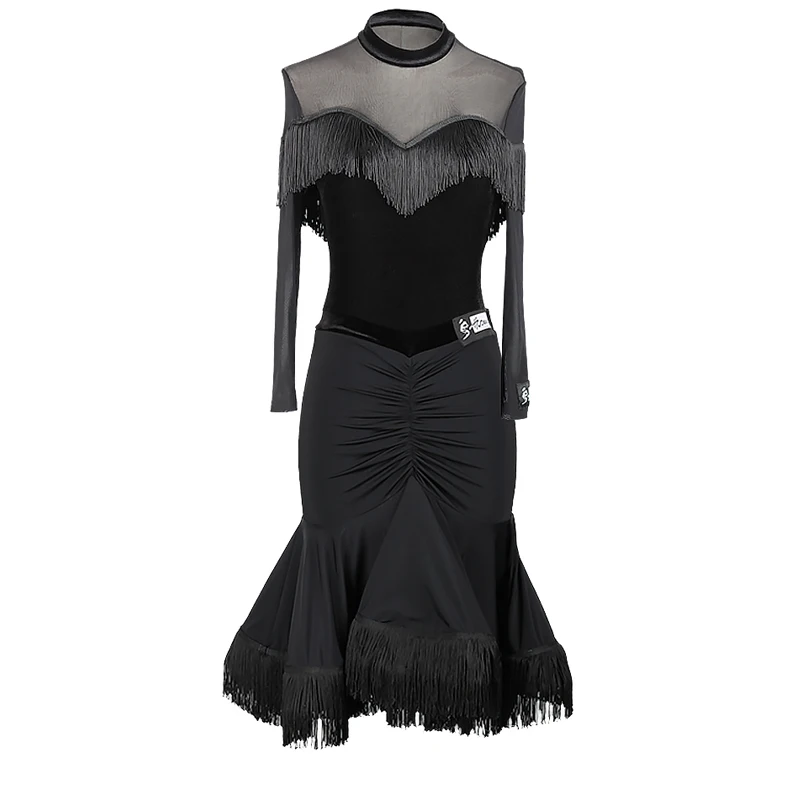 Latin Dance Dress For Girls Children Black Tassel Ballroom Dance Dress Competition Costumes Kids Practice Dance Clothing DQS3055
Latin Dance Dress For Girls Children Black Tassel Ballroom Dance Dress Competition Costumes Kids Practice Dance Clothing DQS3055
