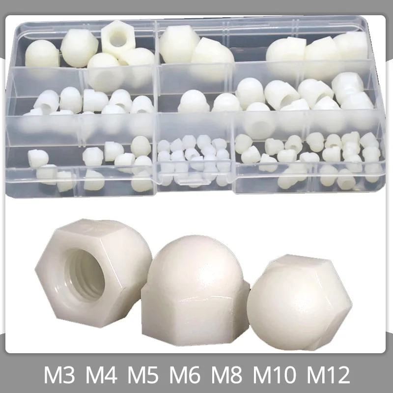 M3 M4 M5 M6 M8 M10 M12 White Nylon Hex Acorn Cap Nut Set Plastic Metric Thread Hexagon Nut Assortment Kit
M3 M4 M5 M6 M8 M10 M12 White Nylon Hex Acorn Cap Nut Set Plastic Metric Thread Hexagon Nut Assortment Kit