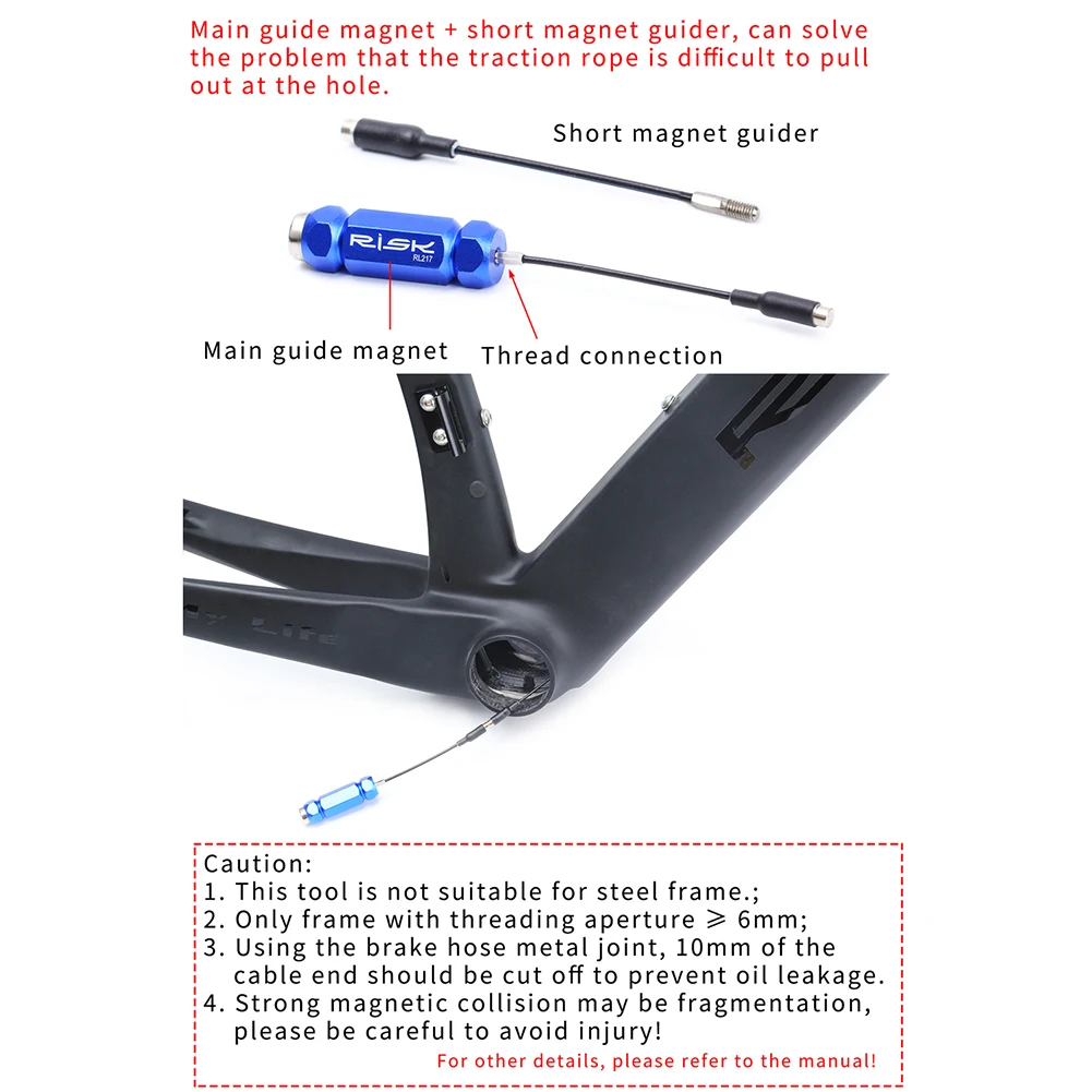 Bicycle Internal Cable Routing Tool Shift Cable Hydraulic Wire Inner Cable Guide With Magnet For Bike Frame Shift Hydraulic Wire
Bicycle Internal Cable Routing Tool Shift Cable Hydraulic Wire Inner Cable Guide With Magnet For Bike Frame Shift Hydraulic Wire
