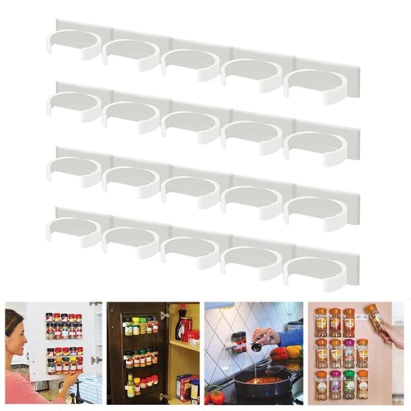 4 Pcs Wall Mount Ingredient Spice Bottle Rack Cabinet Kitchen Cabinet Door Hooks Jars Spice Holder Organizer Kitchen Tool
4 Pcs Wall Mount Ingredient Spice Bottle Rack Cabinet Kitchen Cabinet Door Hooks Jars Spice Holder Organizer Kitchen Tool