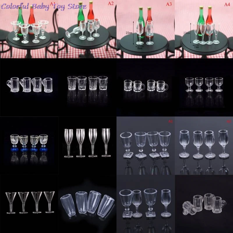 4Pcs 1/12 Dollhouse Cup Mini Resin Transparent Cup Simulation Furniture Model Toys For Dollhouse Miniature Accessories
4Pcs 1/12 Dollhouse Cup Mini Resin Transparent Cup Simulation Furniture Model Toys For Dollhouse Miniature Accessories