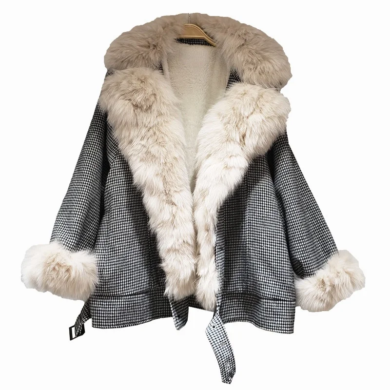 2021 New Real Fur Collar Parka Women's Faux Rabbit Fur Liner Coat Winter Fleece-Lined Thickened Warm Cotton-Padded Overcoats
2021 New Real Fur Collar Parka Women's Faux Rabbit Fur Liner Coat Winter Fleece-Lined Thickened Warm Cotton-Padded Overcoats