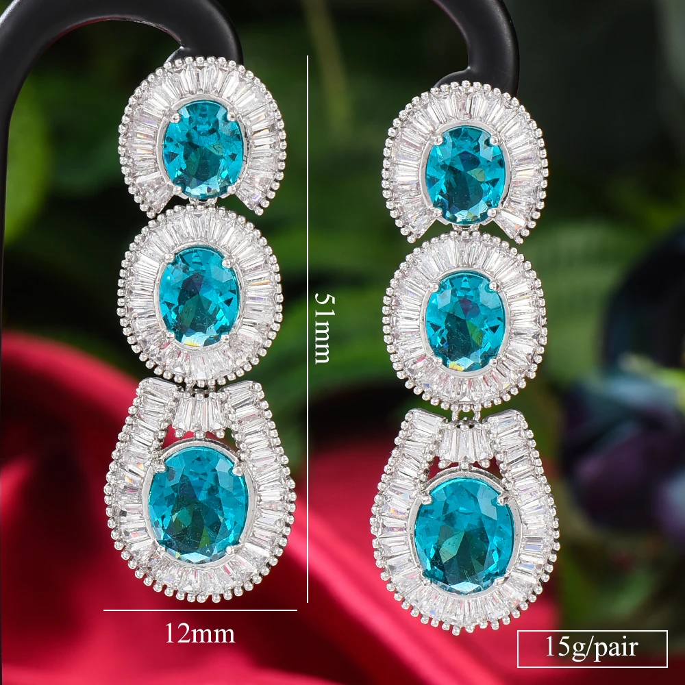 JIMBORA 2021 High Quality Gorgeous Luxury Blue Drop Earrings for Women Girl Summer beach Party Jewelry Luxury eye-catching 
JIMBORA 2021 High Quality Gorgeous Luxury Blue Drop Earrings for Women Girl Summer beach Party Jewelry Luxury eye-catching