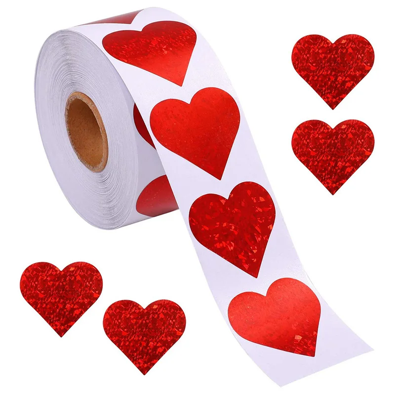 1Roll Love Heart Red Shiny Stickers Seal Labels Roll Sticker for Package Decorate Handmade Sticker Stationery Supplies DIY Gift
1Roll Love Heart Red Shiny Stickers Seal Labels Roll Sticker for Package Decorate Handmade Sticker Stationery Supplies DIY Gift