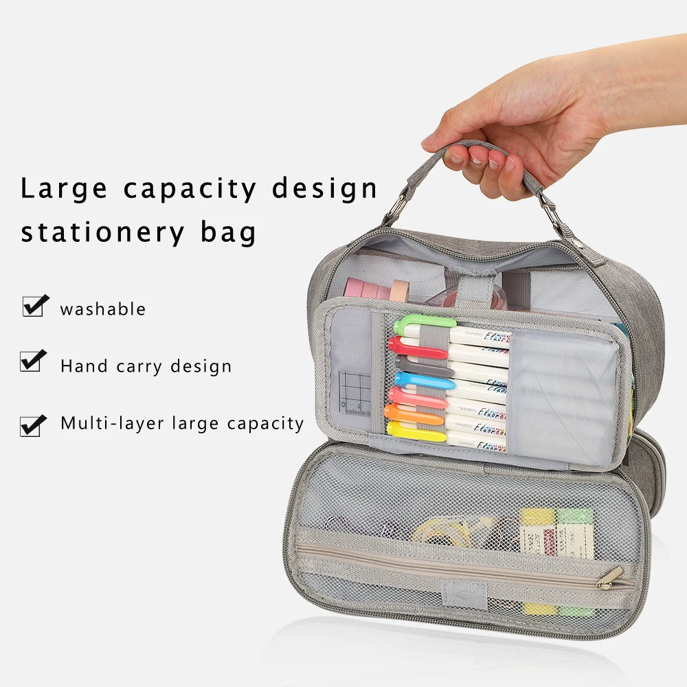 6 Colors Simplicity Canvas Pencil Case Kawaii Large Capacity Big Double Layer Pencil Cases School Supplies for Students
6 Colors Simplicity Canvas Pencil Case Kawaii Large Capacity Big Double Layer Pencil Cases School Supplies for Students