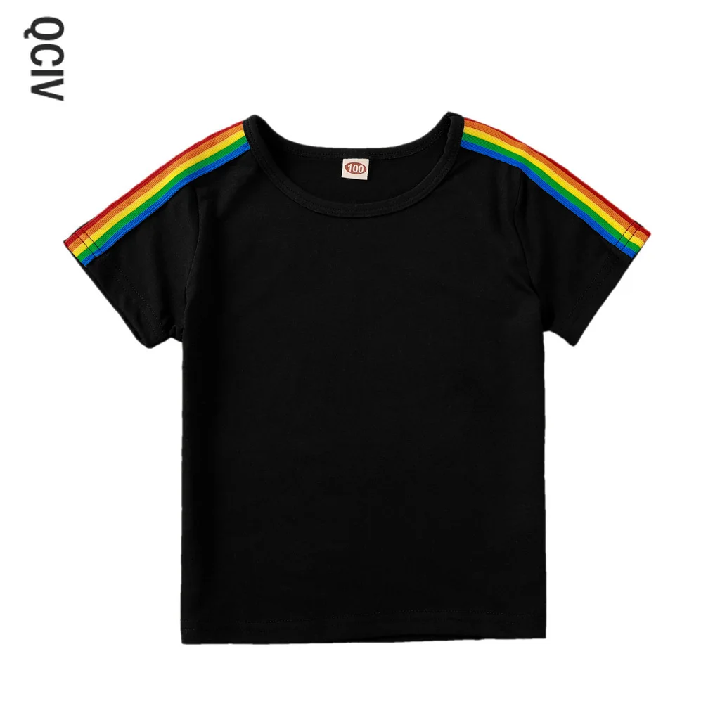 Summer Children Casual Cotton Short Sleeve Rainbow Black Fashion Baby Girl Or Boys T-shirt 1-8T
Summer Children Casual Cotton Short Sleeve Rainbow Black Fashion Baby Girl Or Boys T-shirt 1-8T