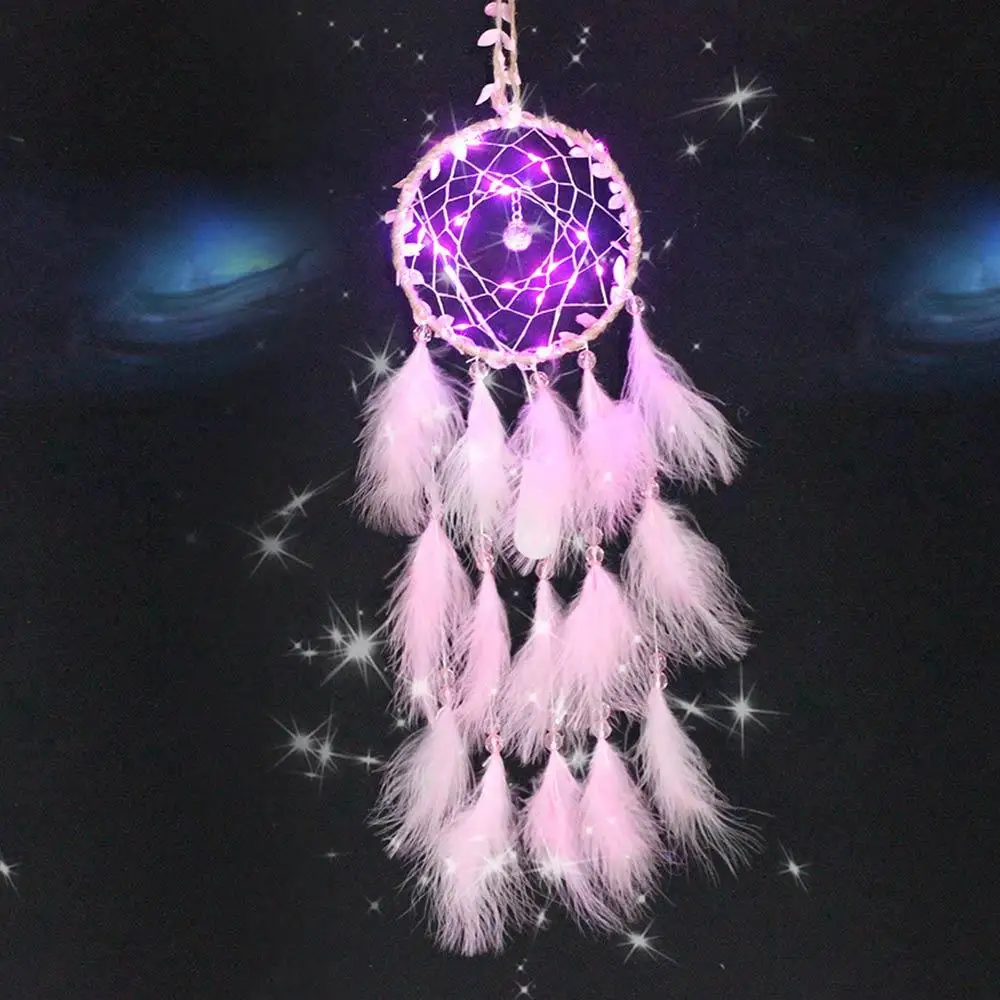 LED Light Colorful Feathers Dromenvanger Handmade Romantic Wind Chimes Dreamcatcher Party Wedding Decoration Ornament Gift
LED Light Colorful Feathers Dromenvanger Handmade Romantic Wind Chimes Dreamcatcher Party Wedding Decoration Ornament Gift