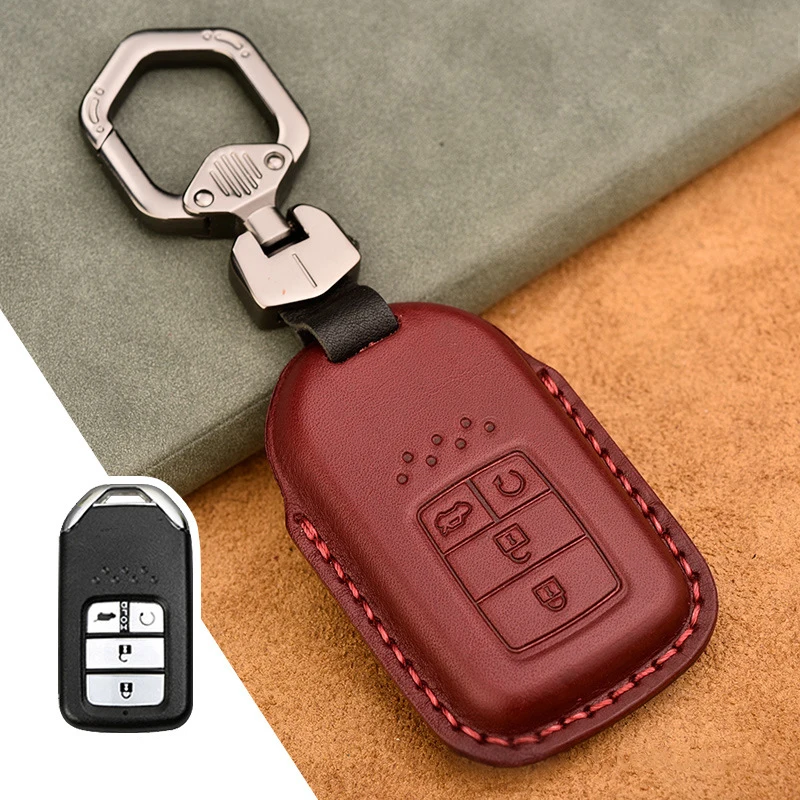 Genuine Leather Remote Car Key Fob Cover Case for Honda Civic Crv Crad V Accord Pilot Fit 3/4 Buttons ODYSSEY EURO 2015-2018
Genuine Leather Remote Car Key Fob Cover Case for Honda Civic Crv Crad V Accord Pilot Fit 3/4 Buttons ODYSSEY EURO 2015-2018