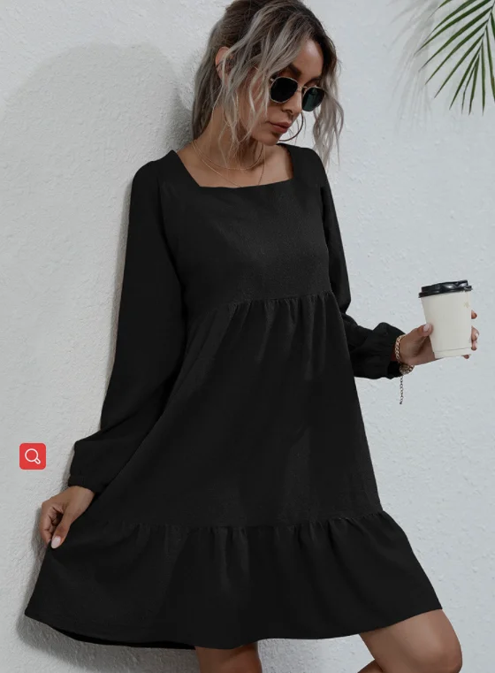 Gaono New Women Sexy Loose Ruffled Chiffon Dress Office Ladies Long Sleeve Square Collar Hollow Out Backless Tie Up Dress
Gaono New Women Sexy Loose Ruffled Chiffon Dress Office Ladies Long Sleeve Square Collar Hollow Out Backless Tie Up Dress
