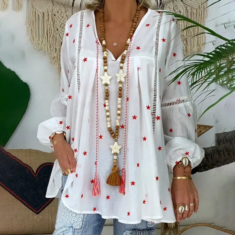 White Elegant Ruffles Lantern Sleeve Women's Blouse Boho Printed Tops Female Blusa 2021 Spring Summer Lady Blouses Plus Size 4XL
White Elegant Ruffles Lantern Sleeve Women's Blouse Boho Printed Tops Female Blusa 2021 Spring Summer Lady Blouses Plus Size 4XL
