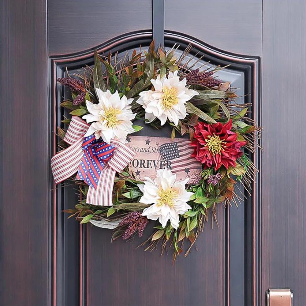 American Independence Day Decoration Daisy Wreath Wall Hanging Festive For Festival 40cm Celebration Artificial Flower
American Independence Day Decoration Daisy Wreath Wall Hanging Festive For Festival 40cm Celebration Artificial Flower