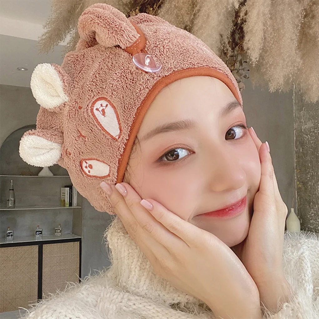 Coral Velvet Kids Women Instant Drying Hat Super Absorption Hair Wrap Cartoon Bathing Cap Loop Turban Towel for Adults
Coral Velvet Kids Women Instant Drying Hat Super Absorption Hair Wrap Cartoon Bathing Cap Loop Turban Towel for Adults
