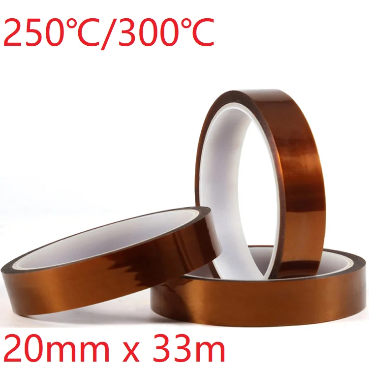 20mm x 33m Polyimide Adhesive Tape BGA PCB 3D Printing Board Protection High Temperature Heat Resistant Electronic Insulation
20mm x 33m Polyimide Adhesive Tape BGA PCB 3D Printing Board Protection High Temperature Heat Resistant Electronic Insulation