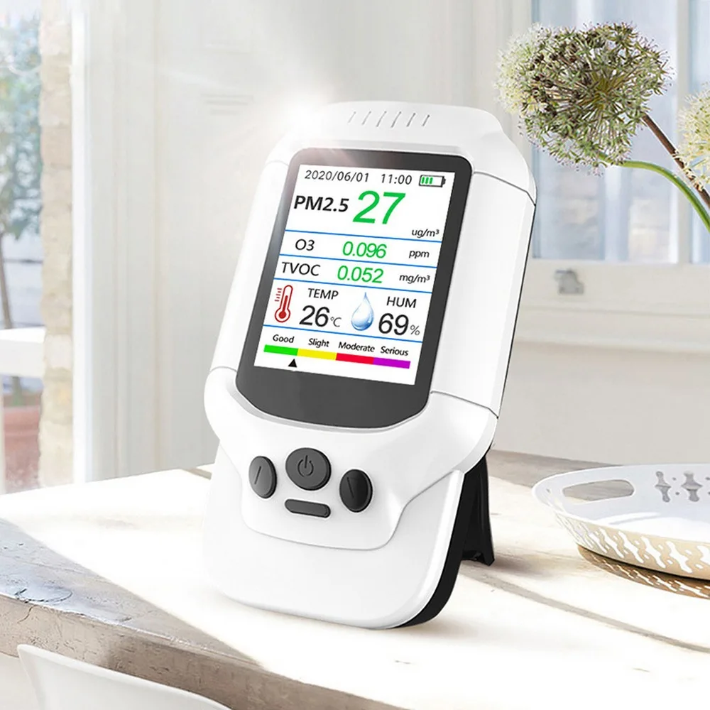 PM2.5 Air Quality Monitor Versatile Formaldehyde TVOC Detector Temperature Humidity Smog Meter for Indoor Pollution Monitoring
PM2.5 Air Quality Monitor Versatile Formaldehyde TVOC Detector Temperature Humidity Smog Meter for Indoor Pollution Monitoring