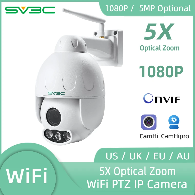 

SV3C 1080P PTZ IP Camera Outdoor Speed Dome Wireless Wifi Security Camera Pan Tilt 5X Zoom IR Network CCTV Surveillance Camera