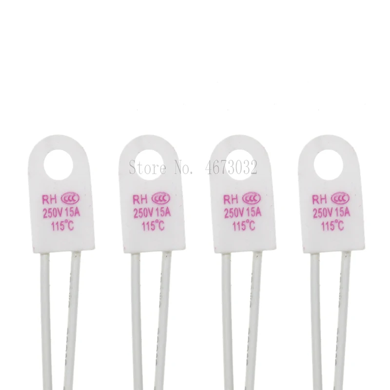 100PCS RH/Tf 95 115 125 130 135 150 180 230Degrees Celsius 15A 250V Temperature fuse Thermal links Over temperature protector
100PCS RH/Tf 95 115 125 130 135 150 180 230Degrees Celsius 15A 250V Temperature fuse Thermal links Over temperature protector