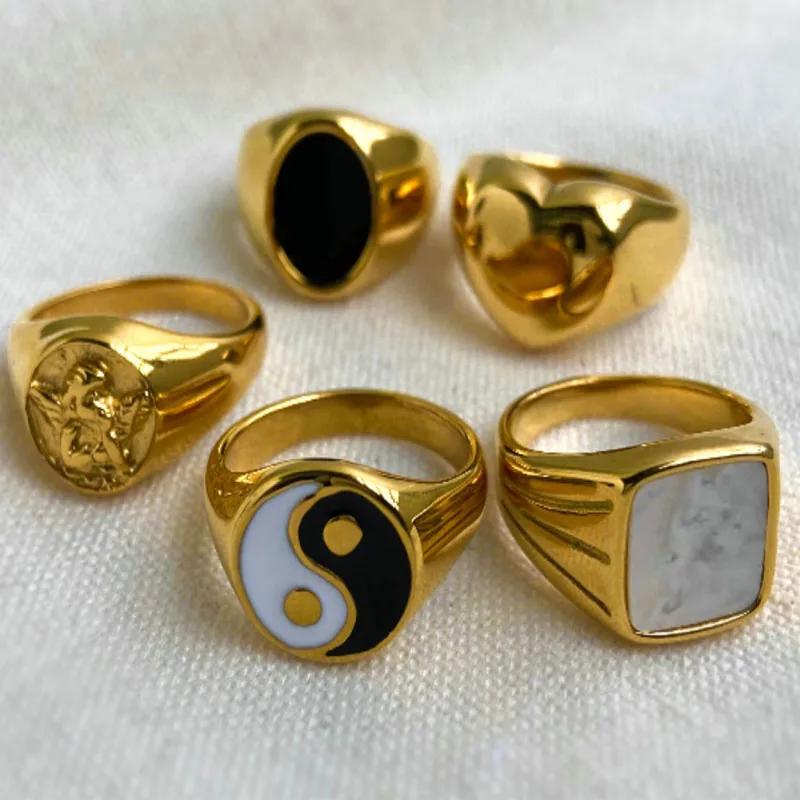Amaiyllis 18K Gold Minimalist Angel Cupid Yin Yang Drop Oil Ring Temperament Personality Index Finger Ring For Female Jewelry
Amaiyllis 18K Gold Minimalist Angel Cupid Yin Yang Drop Oil Ring Temperament Personality Index Finger Ring For Female Jewelry