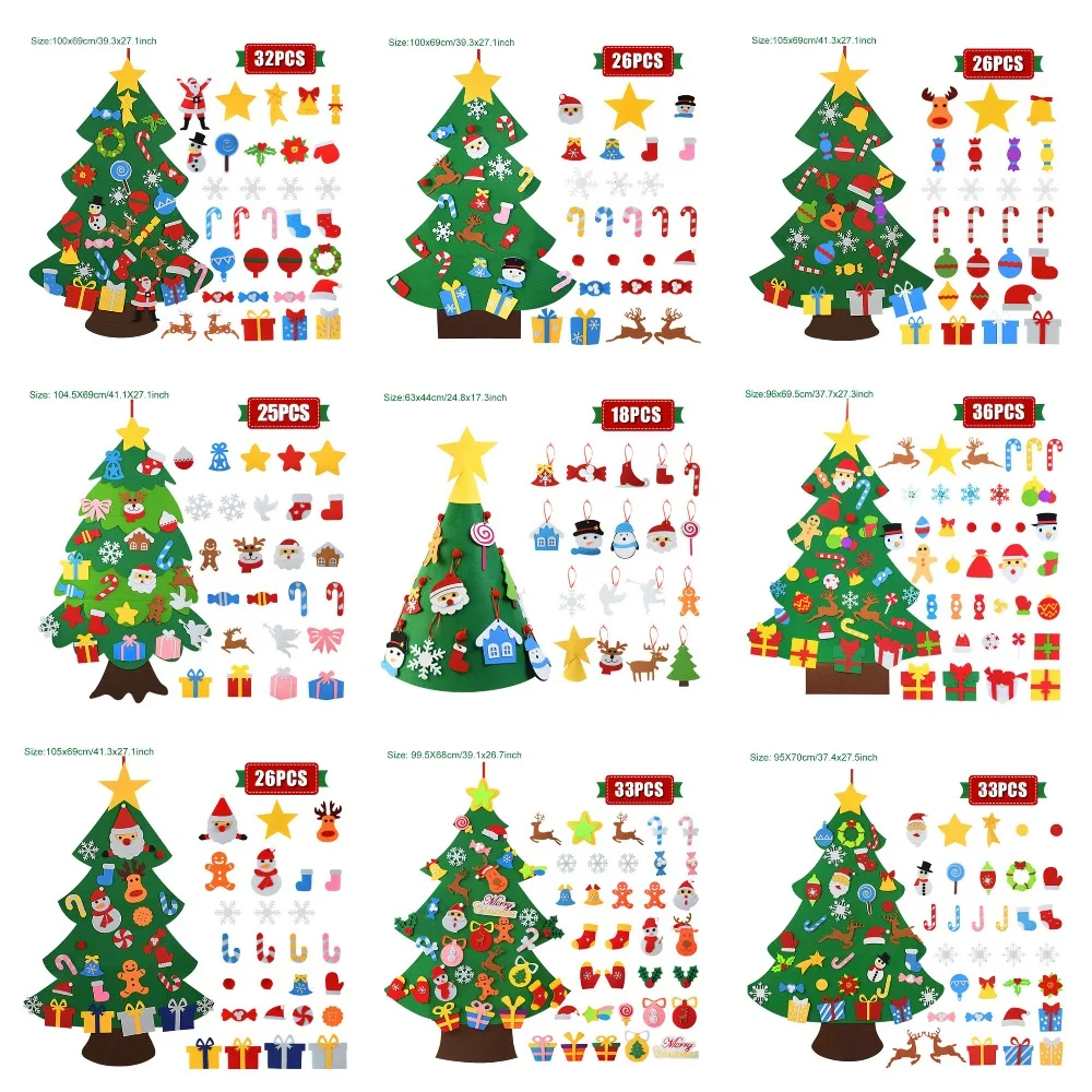 New Year Kids Diy Felt Christmas Tree Christmas Gift Santa Xmas Tree Decoration Children's Educational Toys Shape Recognition
New Year Kids Diy Felt Christmas Tree Christmas Gift Santa Xmas Tree Decoration Children's Educational Toys Shape Recognition