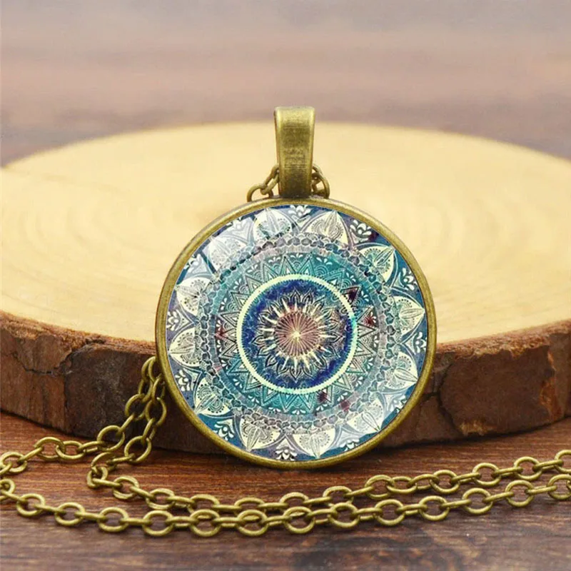 New Mandala Yoga Time Gemstones Necklace Fashion Glass Pendant Necklace Exquisite Pendant Necklace Jewelry
New Mandala Yoga Time Gemstones Necklace Fashion Glass Pendant Necklace Exquisite Pendant Necklace Jewelry