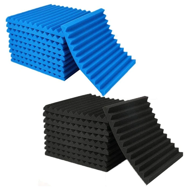 24 Pcs Acoustic Panels,Soundproofing Foam,Acoustic Tiles for Studio,Foam Sound Wedges 2.5 x 30 x 30cm,Blue&Black
24 Pcs Acoustic Panels,Soundproofing Foam,Acoustic Tiles for Studio,Foam Sound Wedges 2.5 x 30 x 30cm,Blue&Black