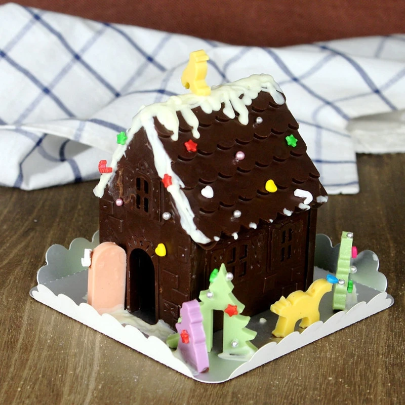 DIY 3D Christmas House Silicone Resin Epoxy Mold Chocolate Fondant Mold Cake Decorating Tools for Christmas Party Favor
DIY 3D Christmas House Silicone Resin Epoxy Mold Chocolate Fondant Mold Cake Decorating Tools for Christmas Party Favor