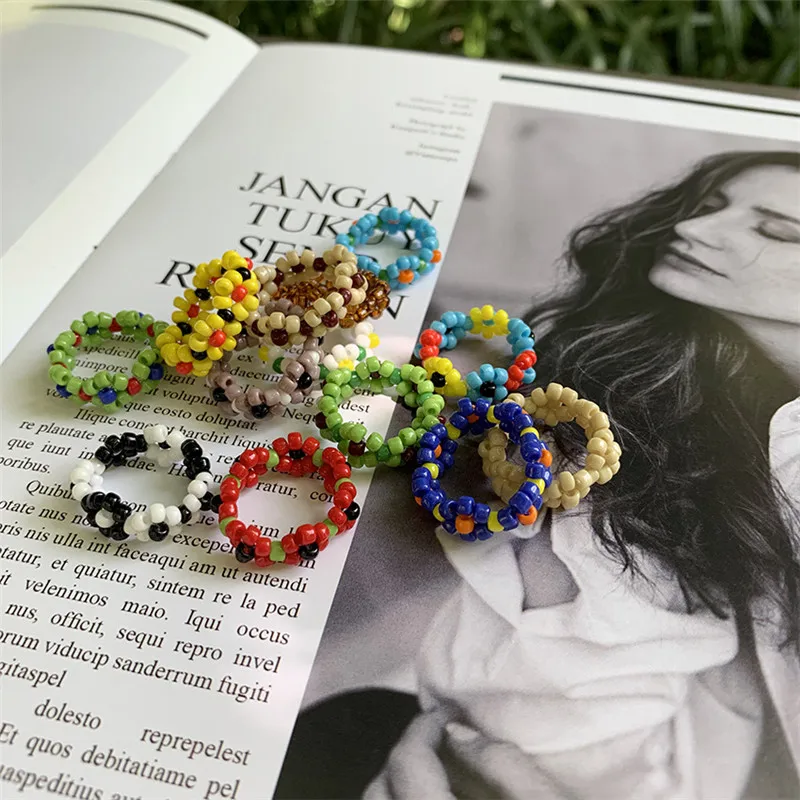 New Fashion Colorful Beads Ring For Women Girls Beaded Flower Bobemia Rings Summer Beach Jewelry Gifts
New Fashion Colorful Beads Ring For Women Girls Beaded Flower Bobemia Rings Summer Beach Jewelry Gifts