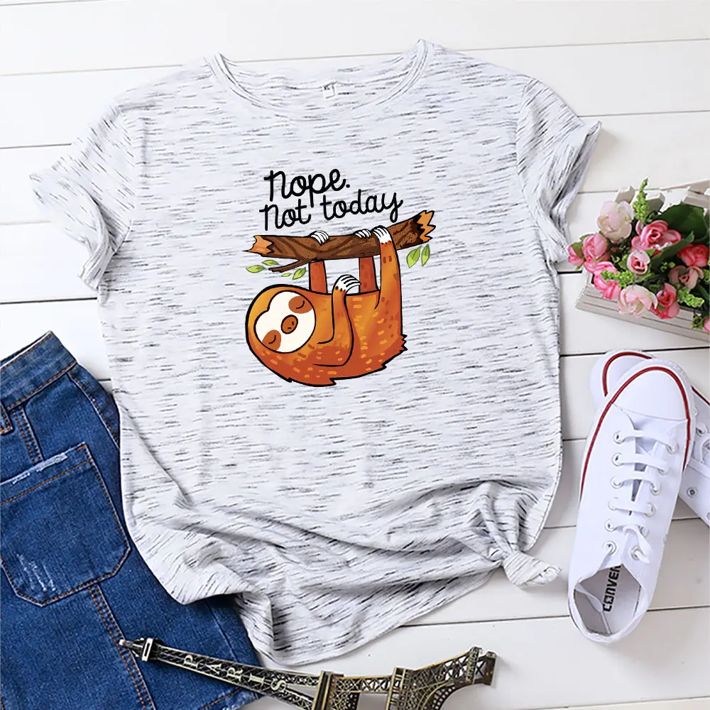 100% Cotton Summer New Women's T-shirt O-Neck Harajuku Sloth Tree Print Top Casual Female T shirt Oversized Size S-5XL
100% Cotton Summer New Women's T-shirt O-Neck Harajuku Sloth Tree Print Top Casual Female T shirt Oversized Size S-5XL