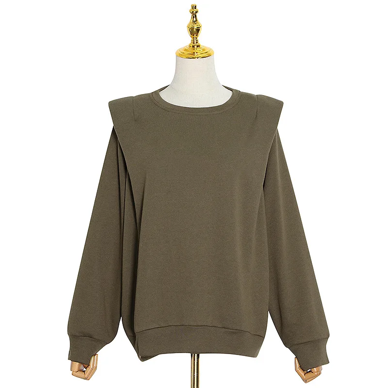 Sense of the small crowd new fashion casual round neck outline shoulder shoulder embroidery long sleeve loose Joker vests 
Sense of the small crowd new fashion casual round neck outline shoulder shoulder embroidery long sleeve loose Joker vests