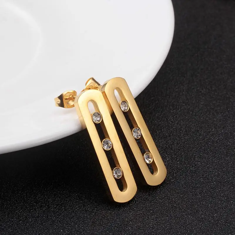Minimalist Earring Titanium Surgical Steel Hollowed-cut Crystal Stud Earrings For Women Wedding Jewelry Dropshopping Earrings
Minimalist Earring Titanium Surgical Steel Hollowed-cut Crystal Stud Earrings For Women Wedding Jewelry Dropshopping Earrings