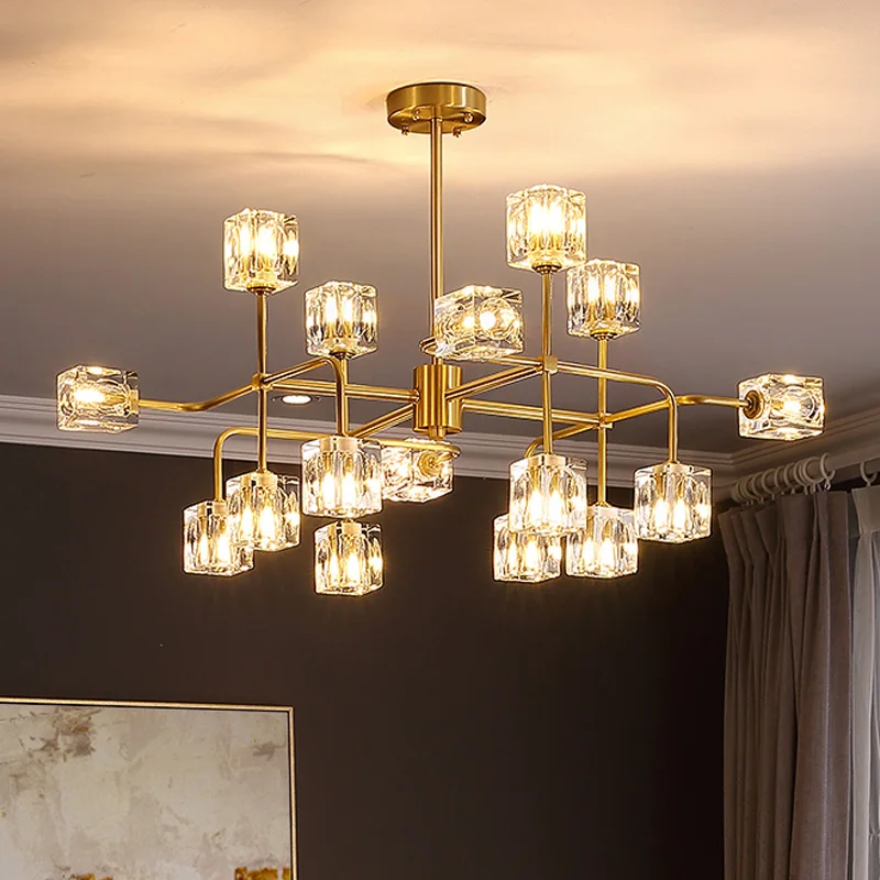 Crystal Luxury Chandelier Lighting For Dining Living Room Lobby Home Deco Hanging Lamp Nordic Multiple Heads Gold Art Fixtures
Crystal Luxury Chandelier Lighting For Dining Living Room Lobby Home Deco Hanging Lamp Nordic Multiple Heads Gold Art Fixtures