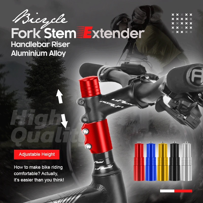 12/13cm Bicycle Fork Stem Extender Handlebar Riser Increased MTB Bike Fork Stem Rise Up Extension Adapter Bicycle Parts Accessor
12/13cm Bicycle Fork Stem Extender Handlebar Riser Increased MTB Bike Fork Stem Rise Up Extension Adapter Bicycle Parts Accessor