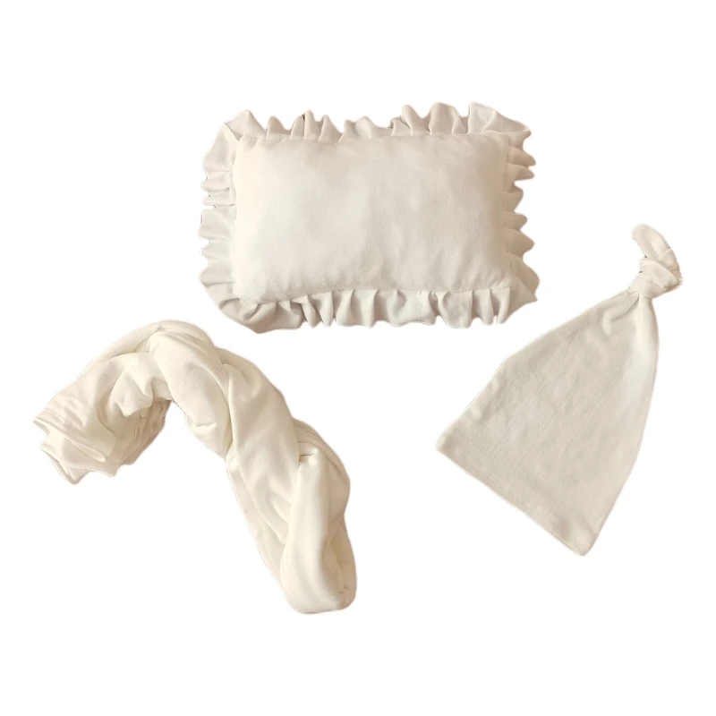 3 Pcs Baby Receiving Blanket+Beanie Cap+Pillow Set Infants Swaddling Wrap Turban Hat Newborn Photography Posing Props
3 Pcs Baby Receiving Blanket+Beanie Cap+Pillow Set Infants Swaddling Wrap Turban Hat Newborn Photography Posing Props