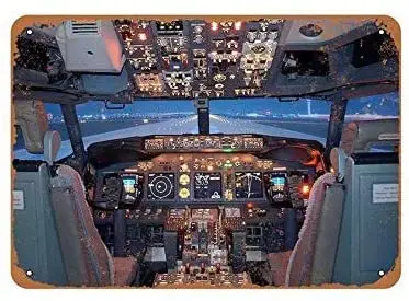 Lplpol Airplane Art Boeing 737 Cockpit Vintage Beer Sign Home Decor Metal Tin Sign 12" x 18"
Lplpol Airplane Art Boeing 737 Cockpit Vintage Beer Sign Home Decor Metal Tin Sign 12" x 18"